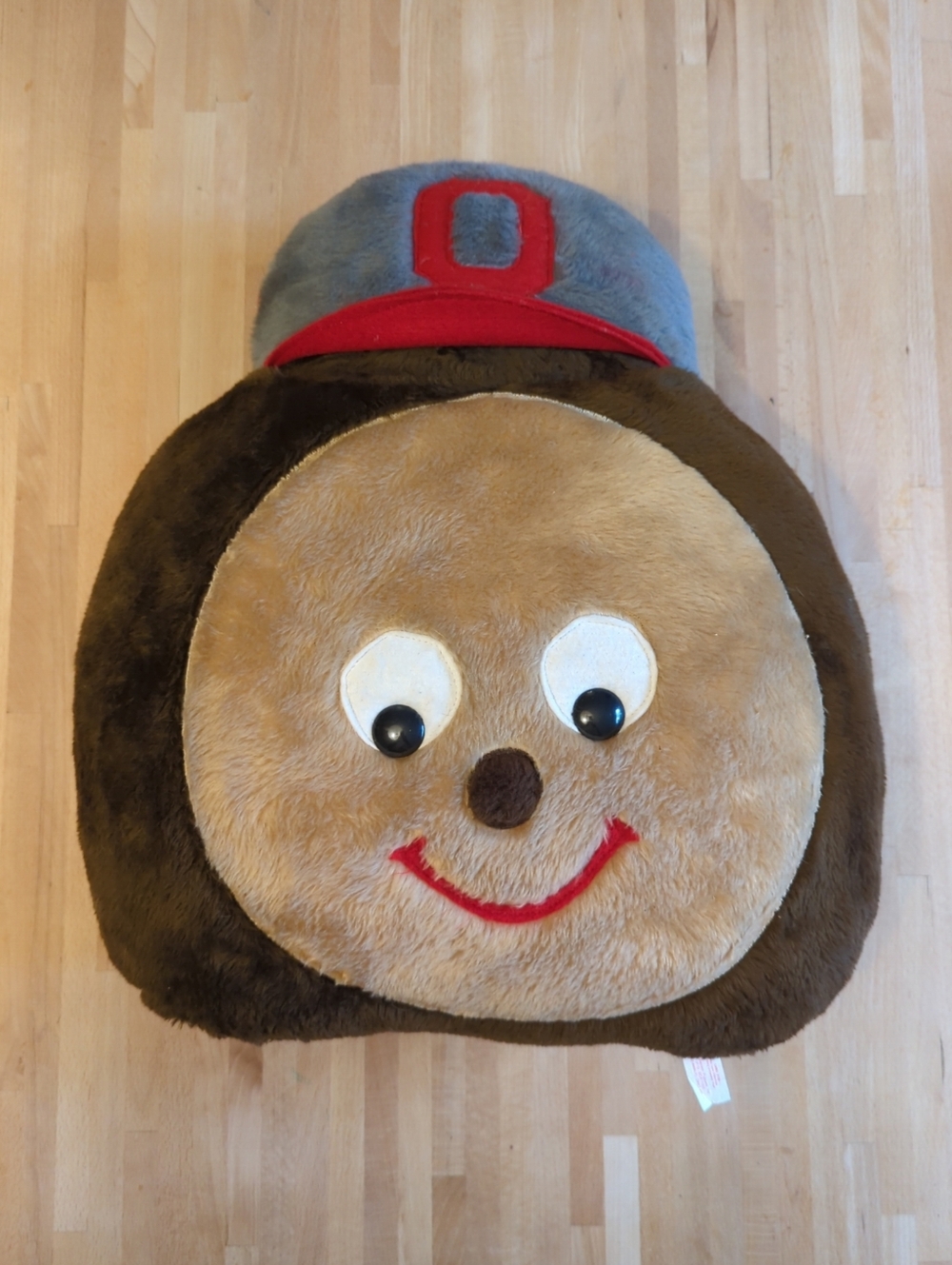 Rare 80s Vintage Brutus Buckeye Ohio State Plush Mascot Pillow 20"